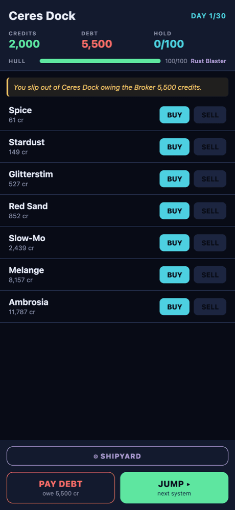 Station market with live contraband prices