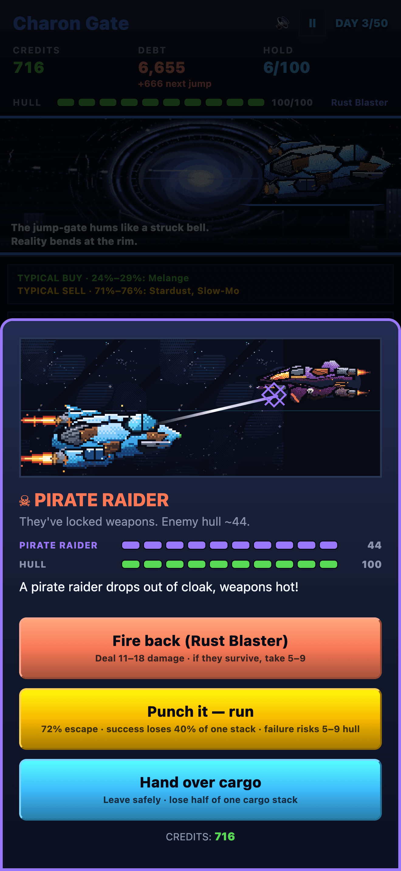 Pirate raider encounter