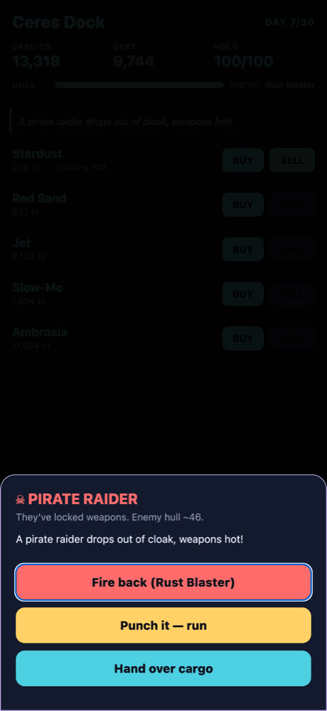 Pirate raider encounter